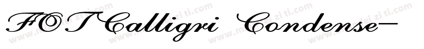 FOTCalligri Condense字体转换